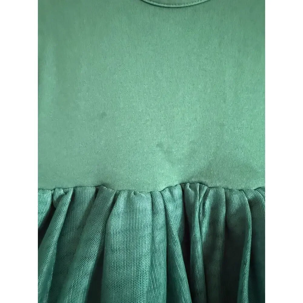 $79 Hanna Andersson Long Sleeve Shimmer Tulle Dress - size 5